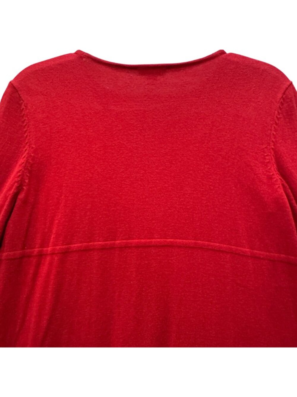 J. Jill Red Knit Tunic Sweater Cotton Blend XS Pullover Cozy Holiday - Picture 6 of 13